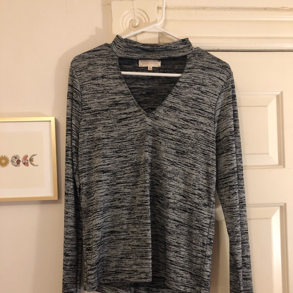 Long sleeve cut out top